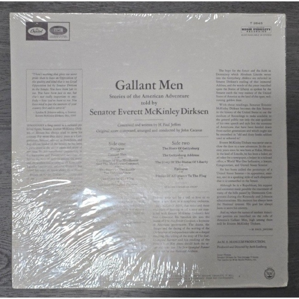 Gallant Men: Stories of the American Adventure, Senator Everett Dirksen (Sealed) - Picture 2 of 3